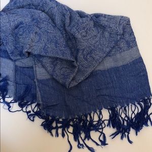 Blue paisley Pashmina